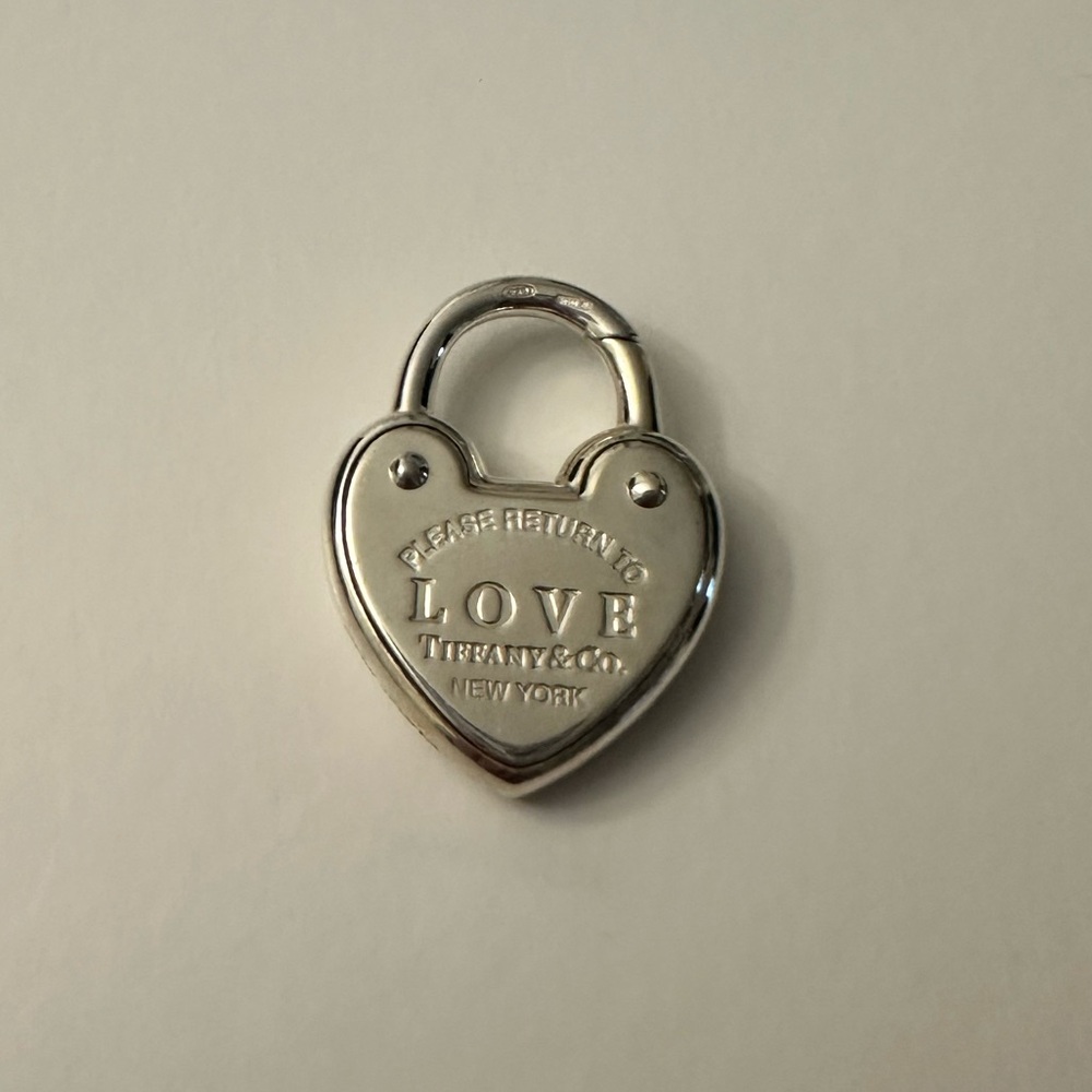 Tiffany & Co Silver Return to Love Heart Lock Charm